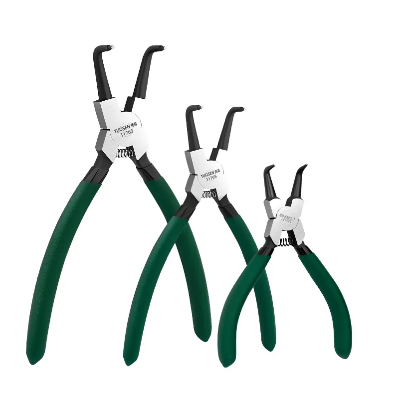 9" & 7" Retaining Ring Pliers Set – Internal/External Circlip Pliers with Bent Tips, Heavy Duty Snap Ring Pliers for Shaft & Bore Retaining Rings